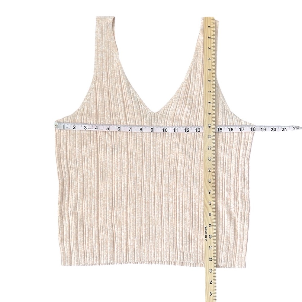 NWT Eberjey Infinite V-Neck Ribbed Sweater Tank Peach Parfait Size XL Reg. $98 - Picture 10 of 10